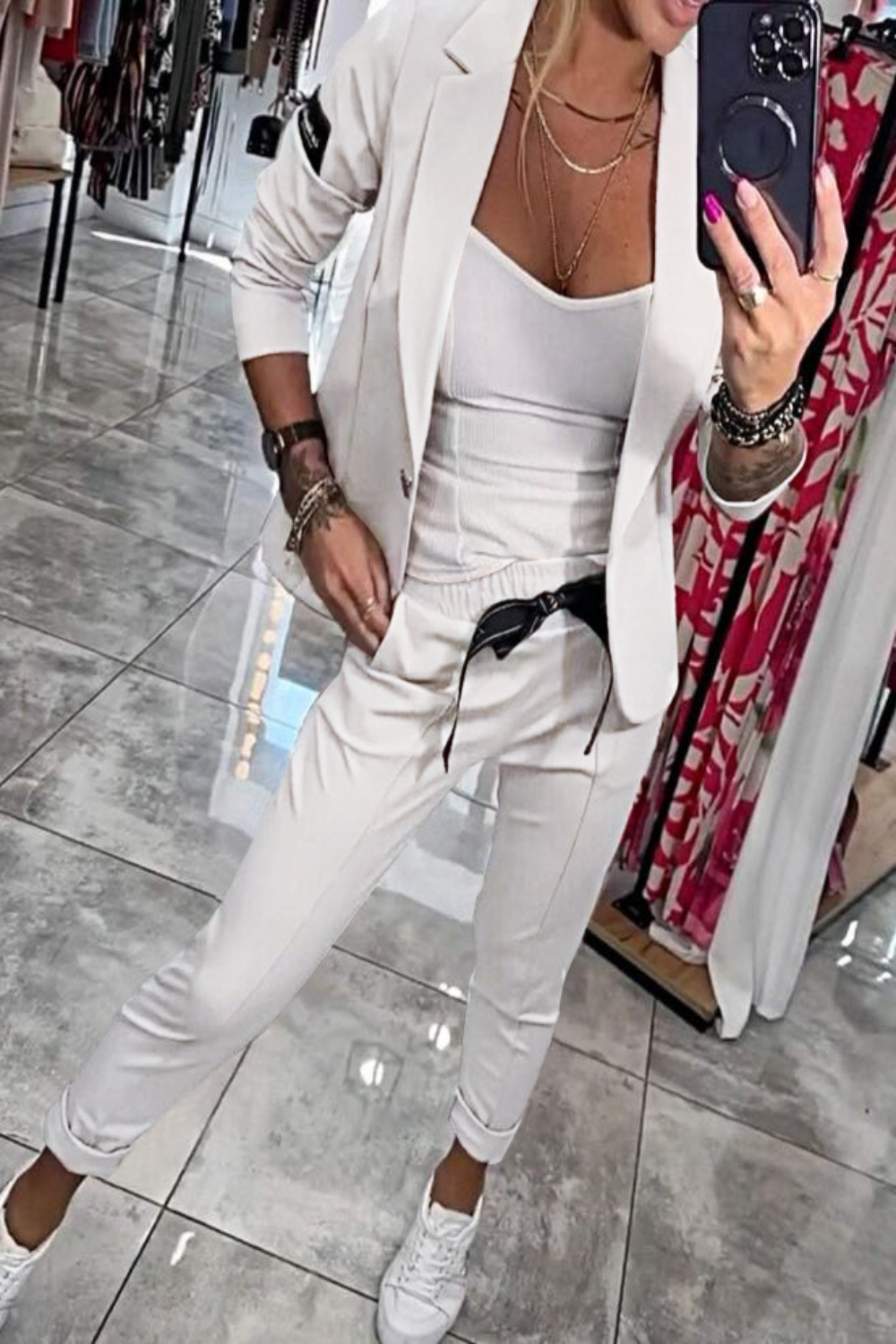Moxie™ Zweiteiliges Damen-Set Oberteil mit Jacke und Gummizug