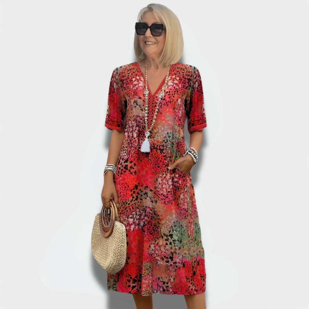 Florencia™ - Vibrantes Midi-Kleid