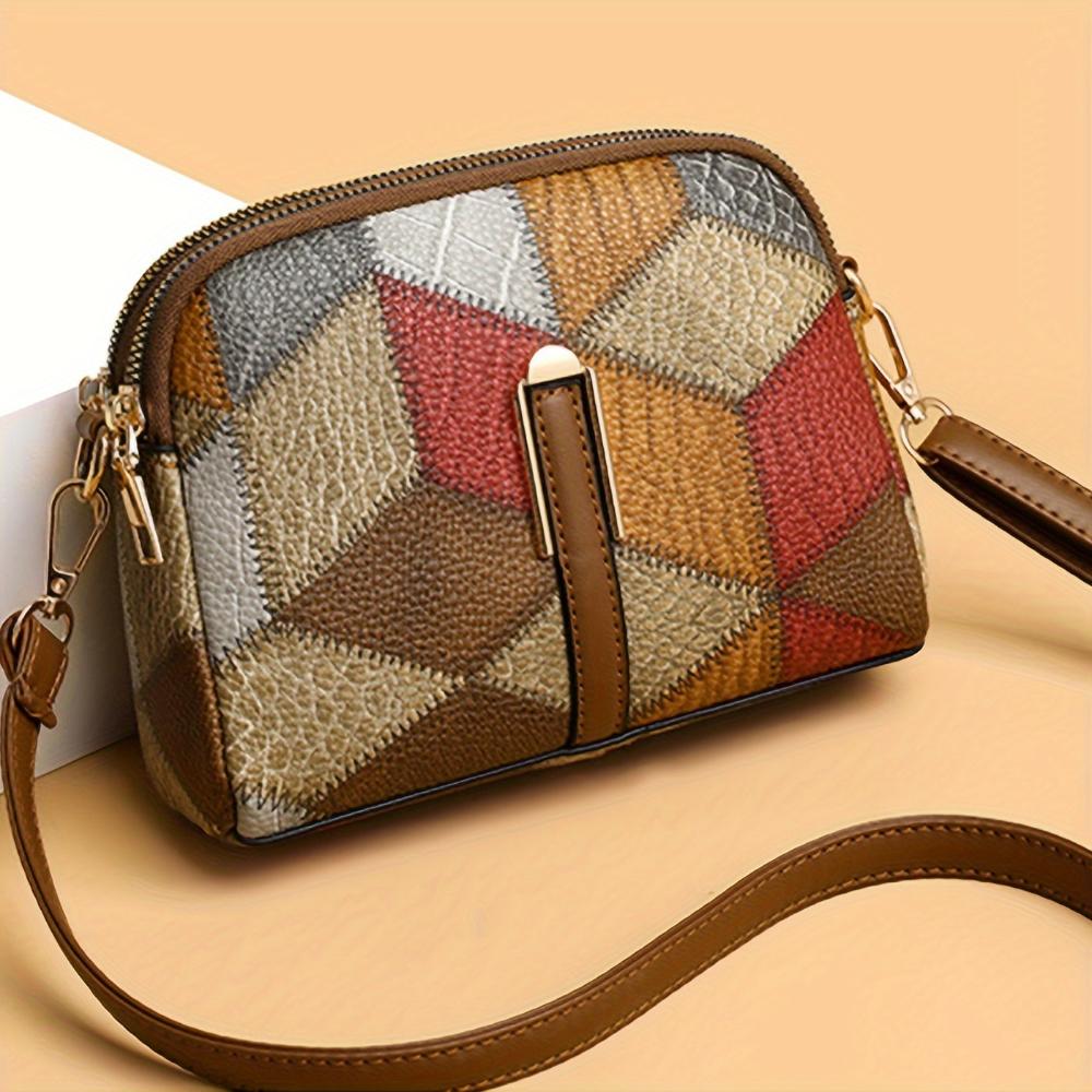 Luna | Mini-Umhängetasche im Patchwork-Stil