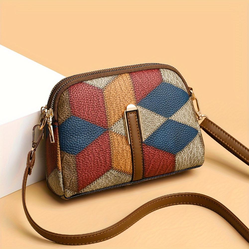 Luna | Mini-Umhängetasche im Patchwork-Stil
