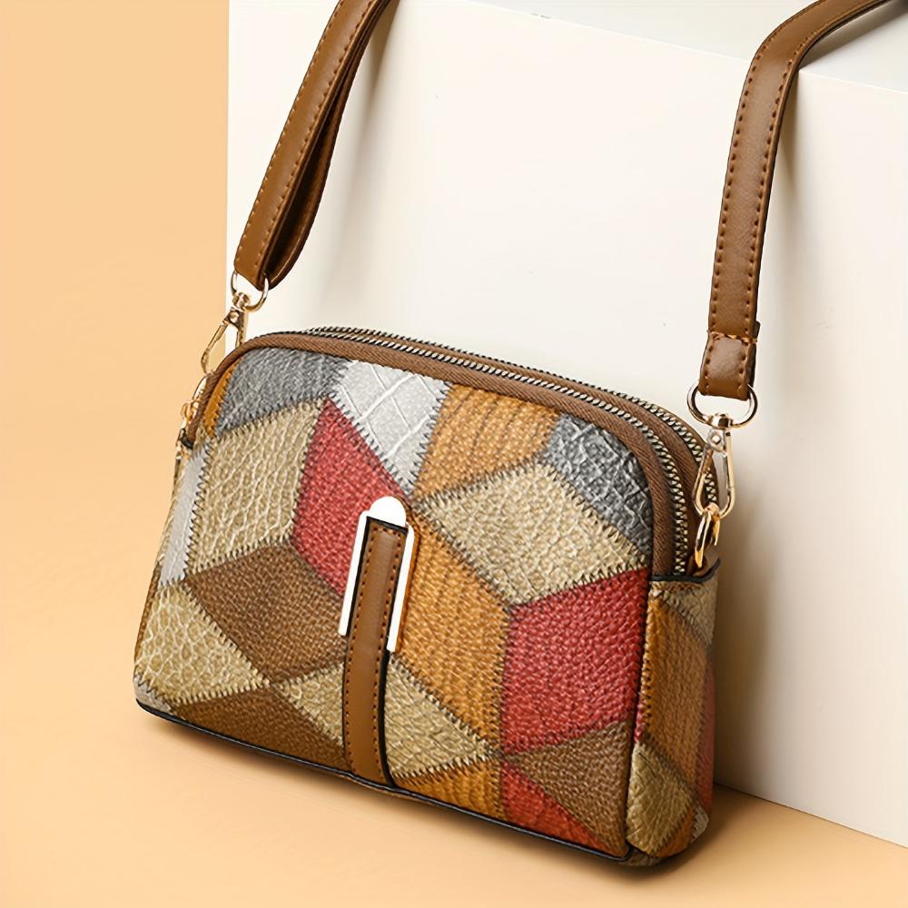 Luna | Mini-Umhängetasche im Patchwork-Stil