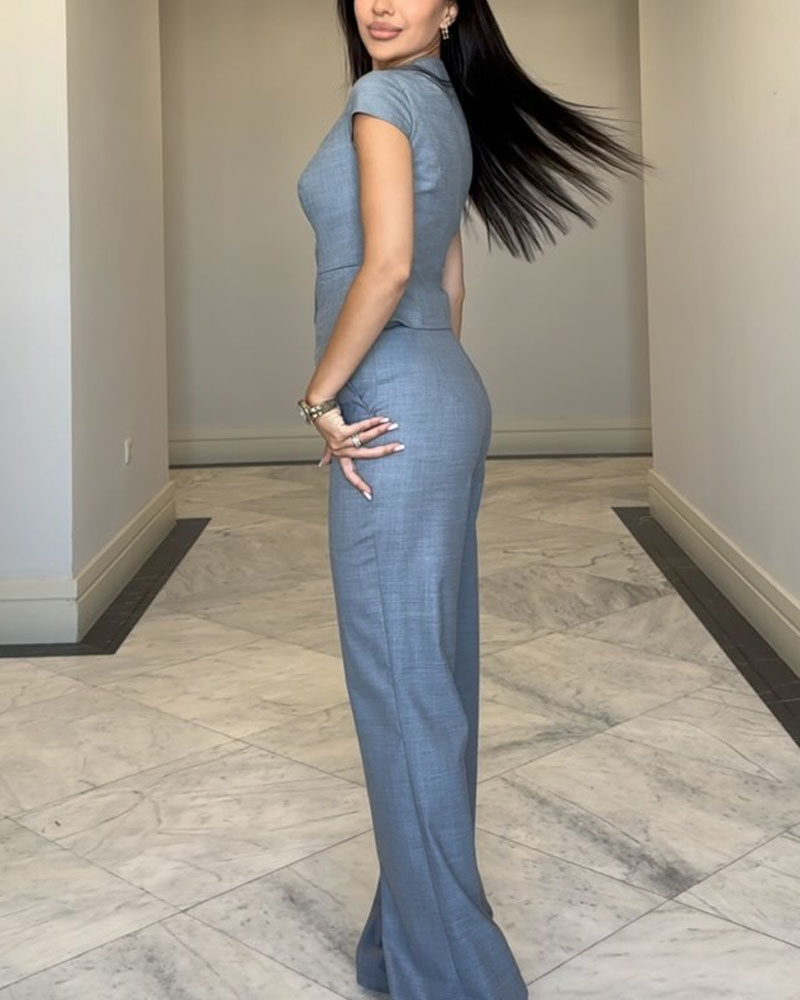 Laura™ Leinen-Blusen- und Hosen-Set