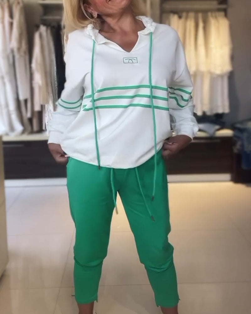 Mira™ gestreifte Hose und Kapuzenjacke inklusive