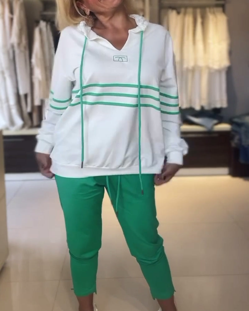 Mira™ gestreifte Hose und Kapuzenjacke inklusive