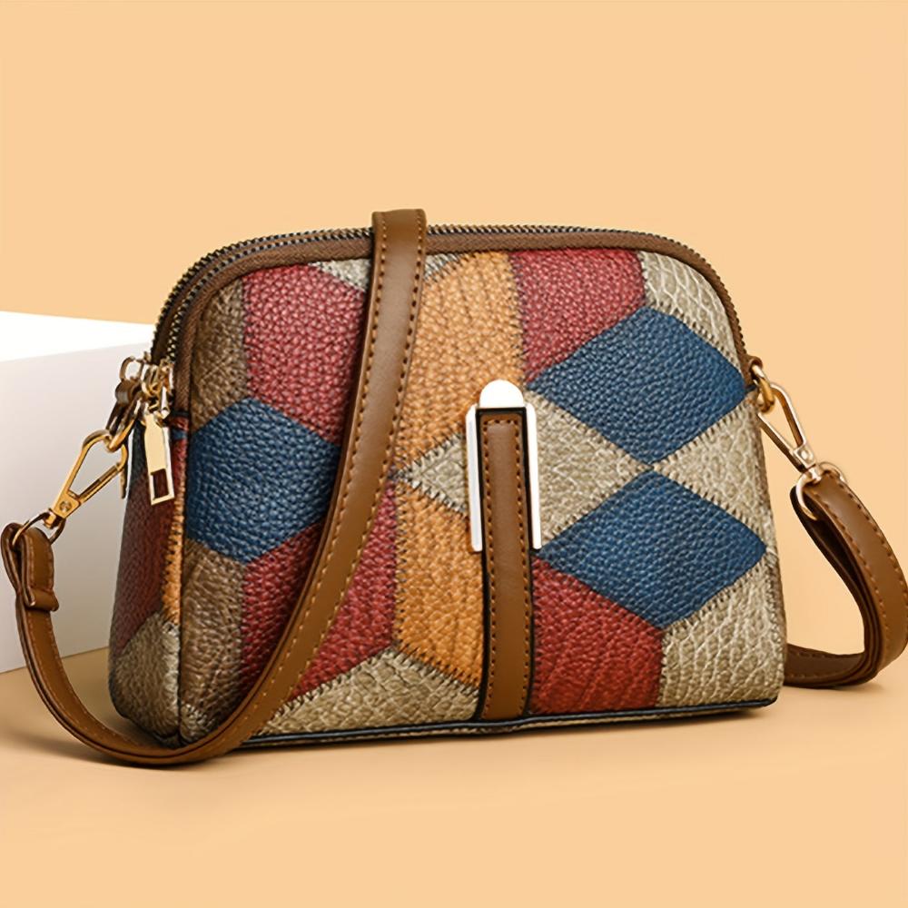 Luna | Mini-Umhängetasche im Patchwork-Stil