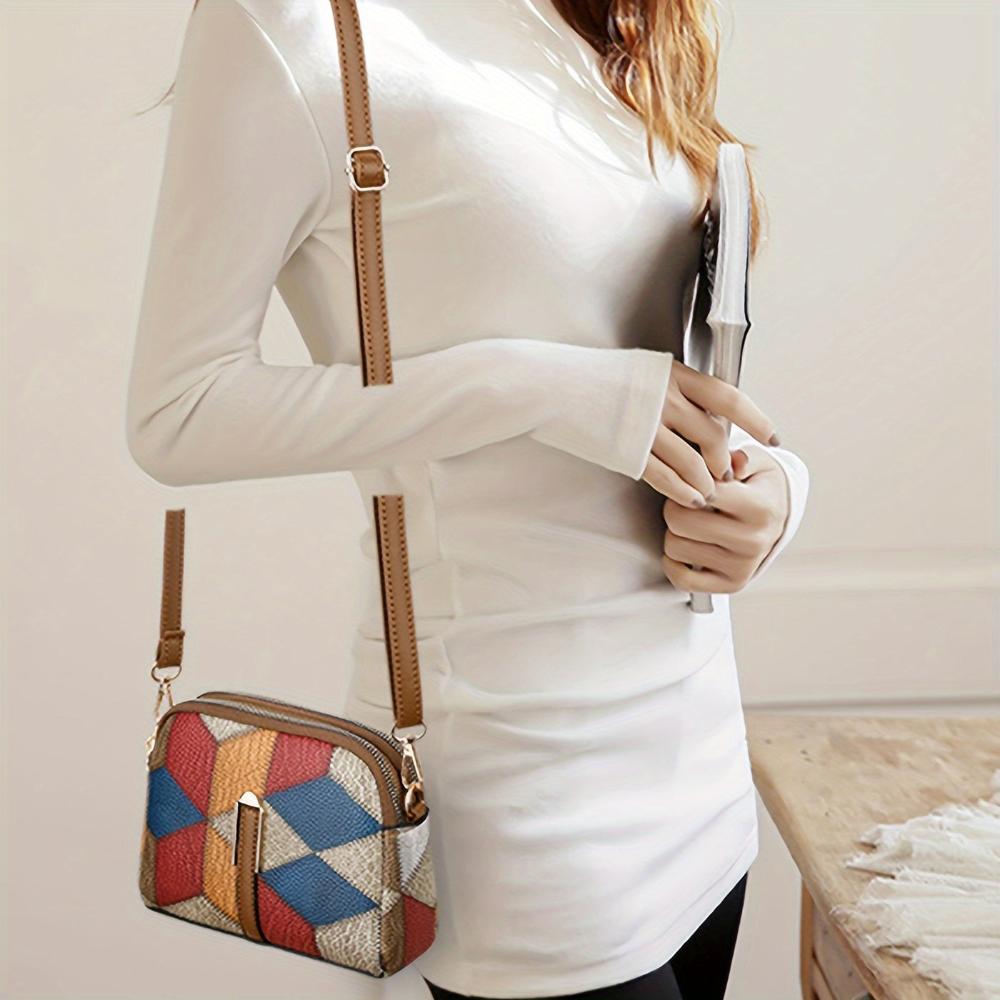 Luna | Mini-Umhängetasche im Patchwork-Stil